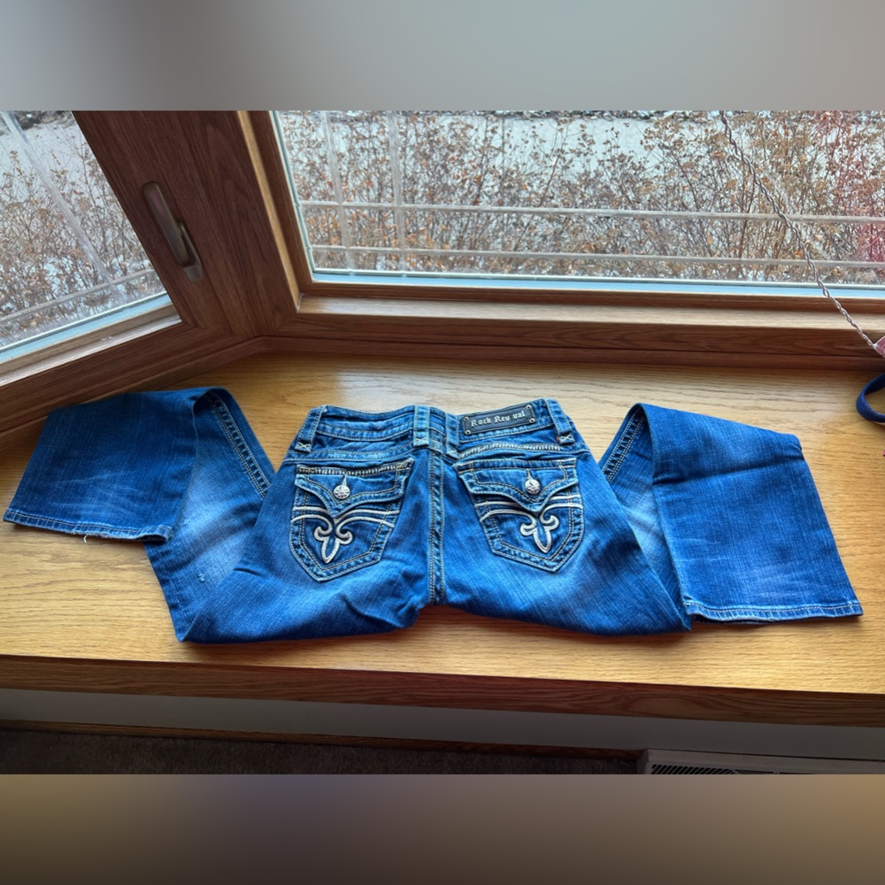 Women’s Rock Revival Jeans, boot cut, size 27.